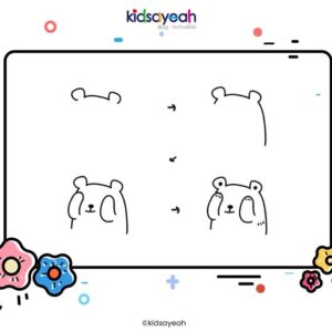 dessin pas à pas ours pour enfant