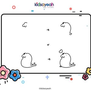 dessin pas à pas phoque pour enfant