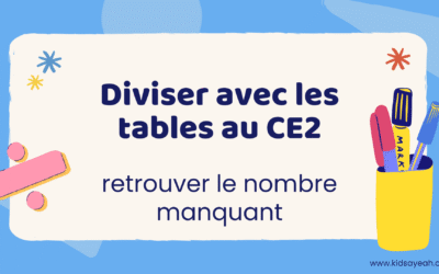 Diviser avec les tables au CE2 : retrouver le nombre manquant