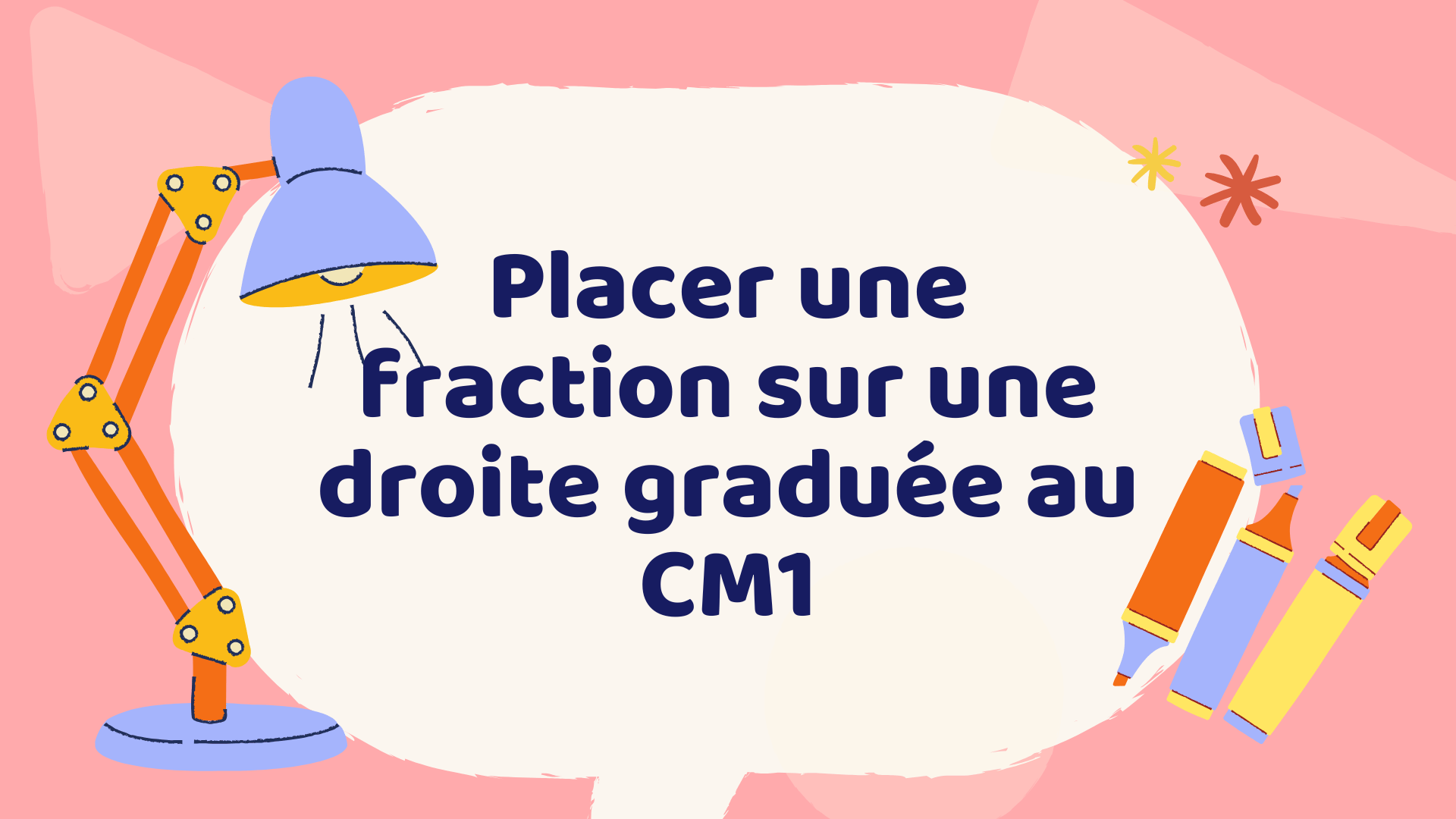 Placer une fraction sur une droite graduée au CM1 Placer une fraction sur une droite graduée au CM1