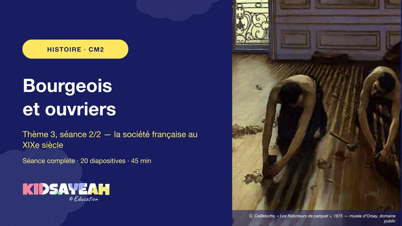 bourgeois et ouvriers au XIXe siècle CM2 PowerPoint