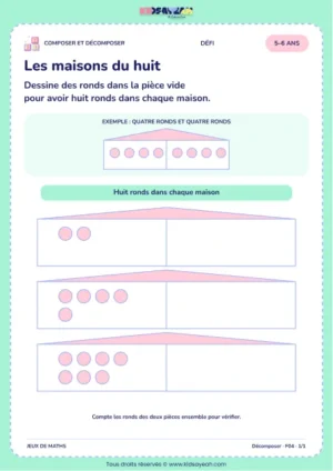 Les maisons du huit – décomposer le nombre 8 en GS