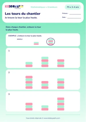 Les tours du chantier – identifier la tour la plus haute en PS