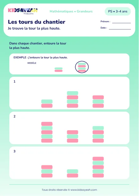 Les tours du chantier – identifier la tour la plus haute en PS