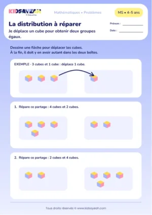 La distribution à réparer – rééquilibrer deux collections en déplaçant un objet en MS