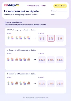 Le morceau qui se répète – identifier l’unité répétée d’un motif en MS