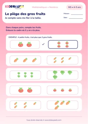 Le piège des gros fruits – comparer des quantités sans se fier à la taille en MS