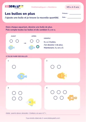 Les bulles en plus – ajouter un à une quantité en MS