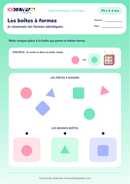 Les boîtes à formes – reconnaître des formes identiques en PS
