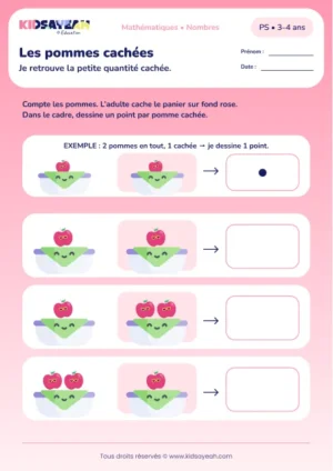 Les pommes cachées – trouver une quantité cachée en PS