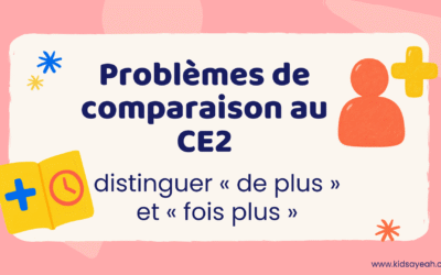 Problèmes de comparaison au CE2 : distinguer « de plus » et « fois plus »