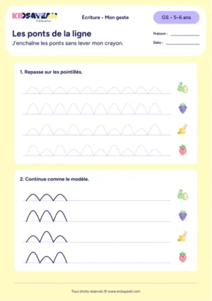 ponts en graphisme GS — aperçu de la fiche Les ponts de la ligne