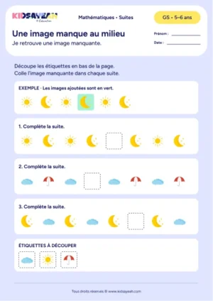 image manquante dans une suite météo en GS — fiche enfant